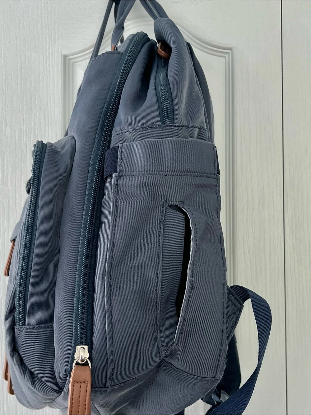 Ruvalino Large Multifunction Backpack multiple compartments Heather Gray YW168-N